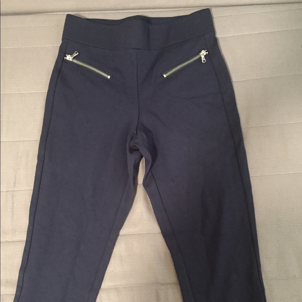 Navy blue high waisted pants
